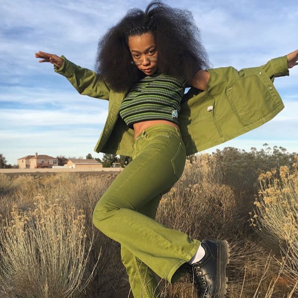 UNIF 💚 Green Robin Crop Top